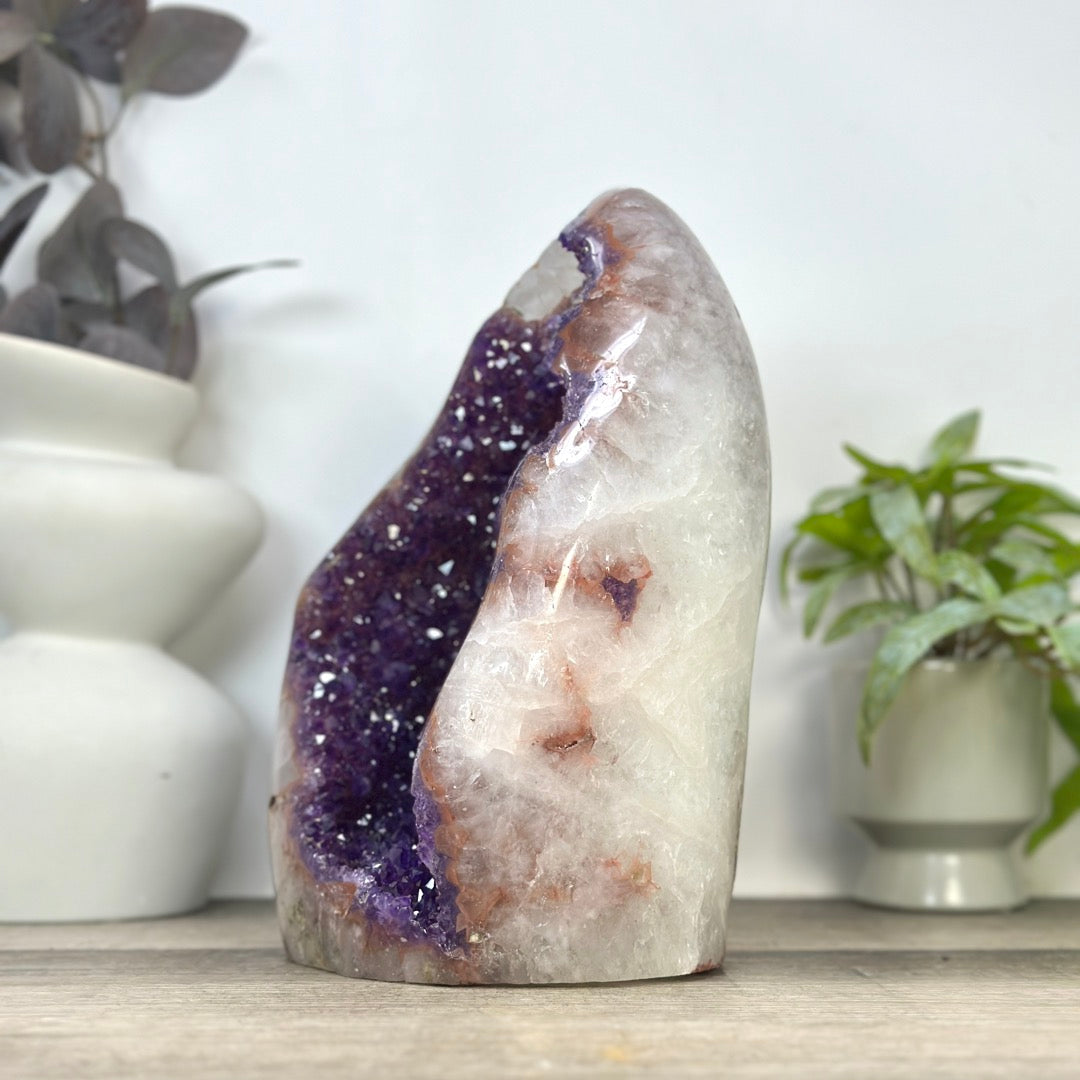 Natural Uruguayan Amethyst Crystal Cluster with XXL Deep Purple Crystals - CBP1404