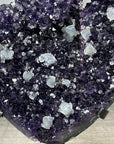 Top Grade Deep Purple Amethyst Stone with Calcite Formations - MWS2777