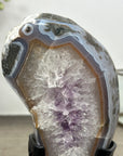 Natural Quartz & Amethyst Stone Slice on Stand - MWS3008