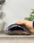 Amethyst & Blue Agate Stone Geode - STGE0076