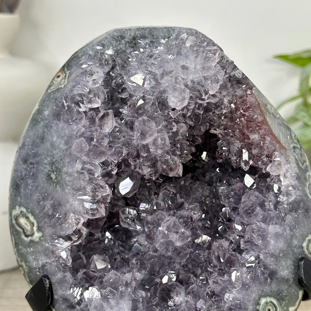 Large Amethyst Geode with Stunning Green Jasper Shell - MWS3343