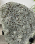 Green Quartz Crystal Cluster with Black Hematite Inclusions - MWS3342