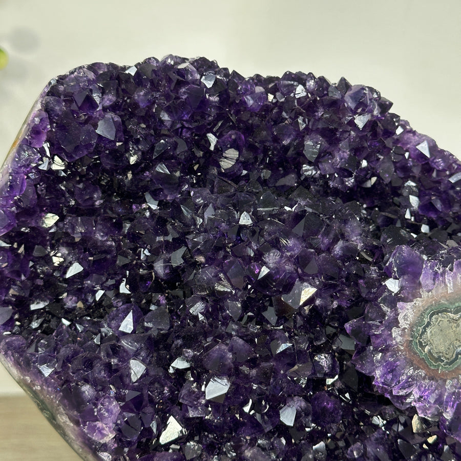 Premium Uruguayan Amethyst Geode With Metal Stand - MWS2753