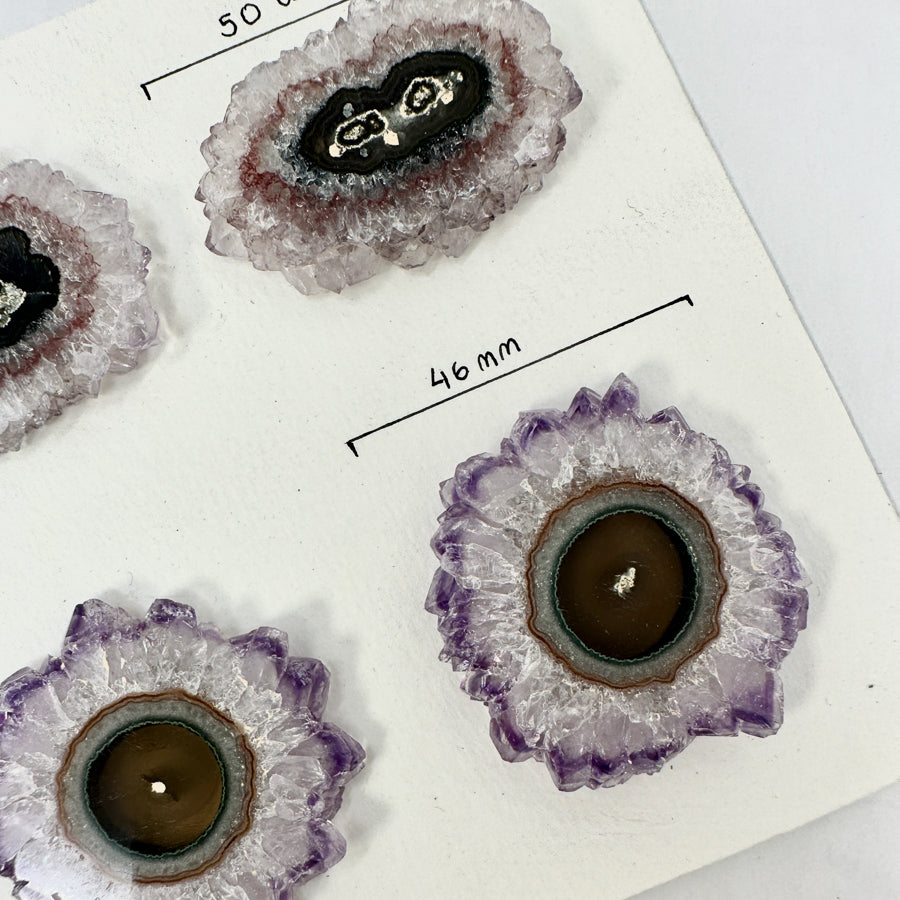 Genuine Large Amethyst Stalactite Slices Flat - Perfect for Crafting Unique Jewelry - STS0038