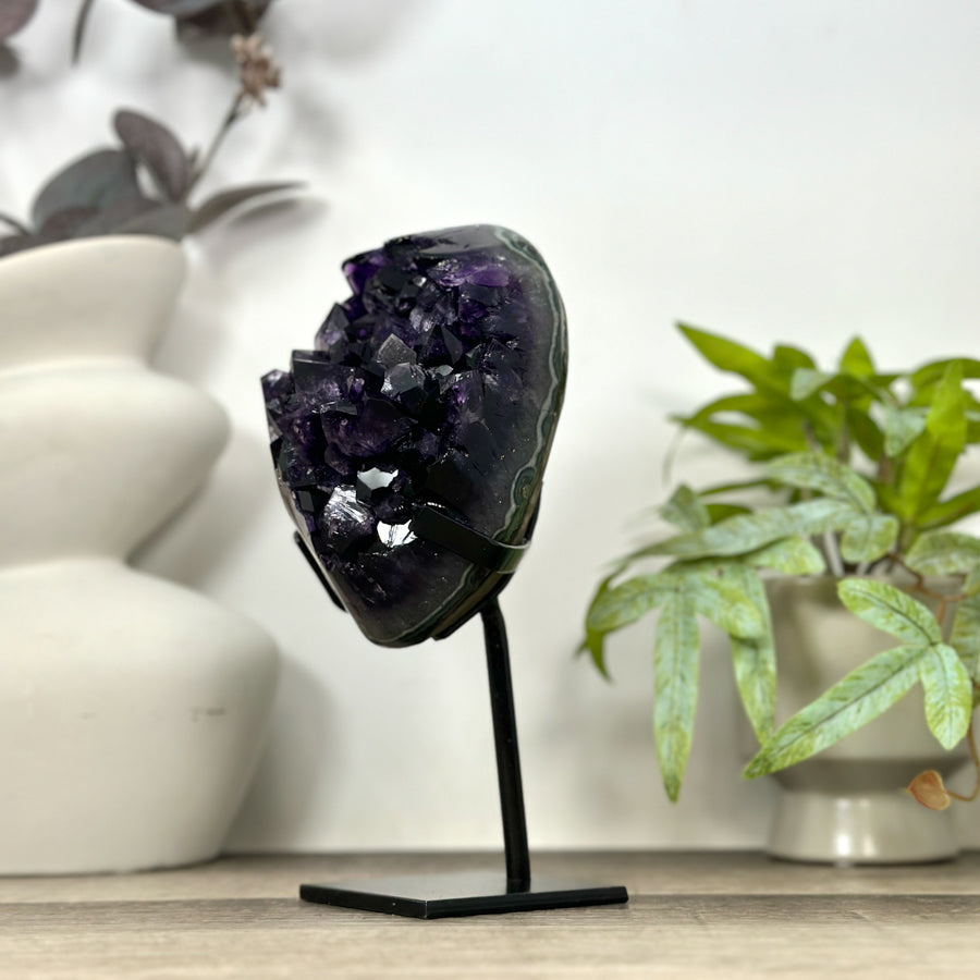 Top Grade Natural Amethyst Specimen on Metal Stand - MWS3160