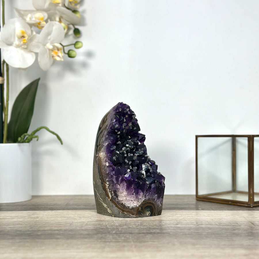 Amethyst Stone Cathedral with Calcite Inclusions - CBP1249