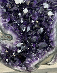Huge Uruguayan Natural Amethyst Specimen on Metal Stand - MWS2968