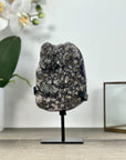 Amethyst Geode with Calcite Formation on Stand – Unique Natural Display Piece - MWS2896