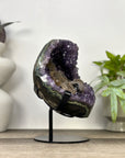Natural Deep Purple Amethyst Geode with Calcite Inclusion - MWS3354