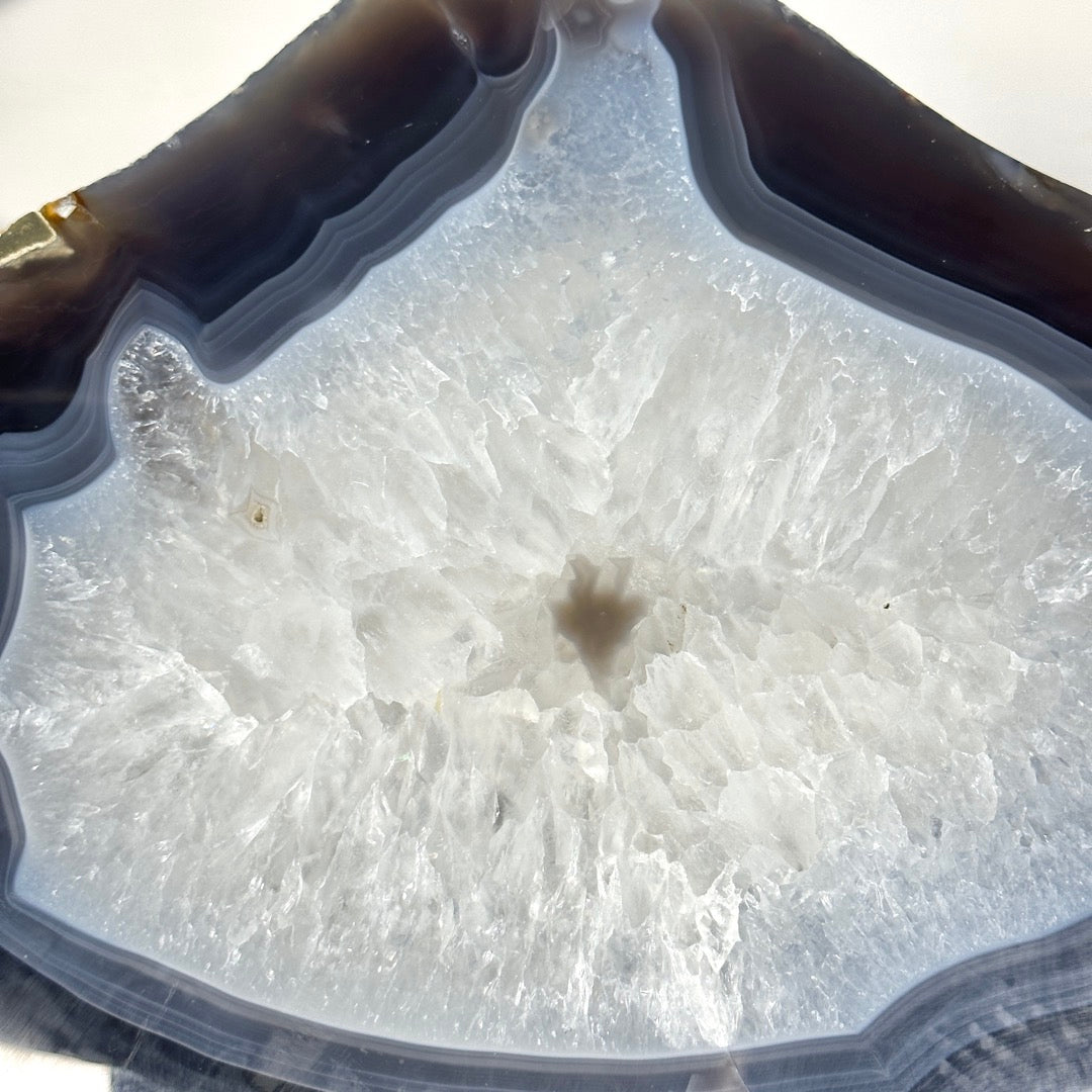 Large Natural Blue Banded Agate Slice - SLC0022