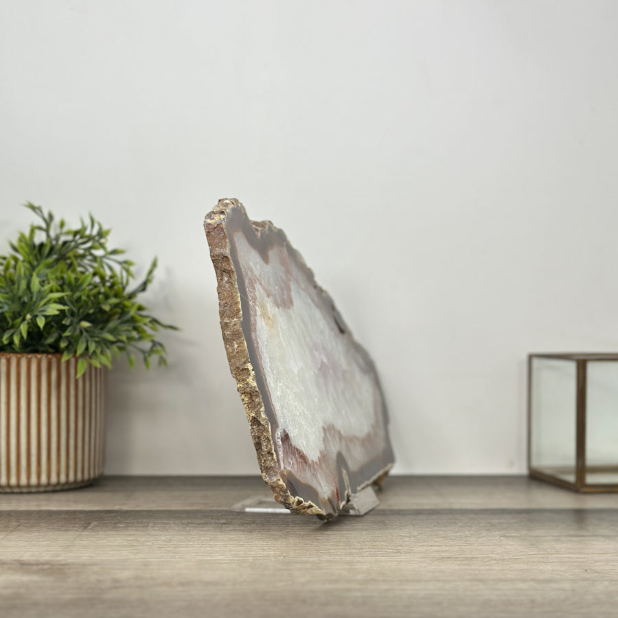 Natural Quartz Stone Slice tray for Home Decor - SLC0011