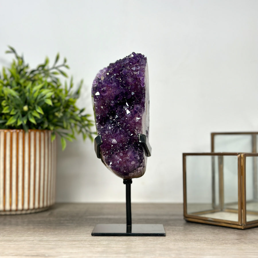 Natural Amethyst Crystal Cluster on Stand - MWS2151