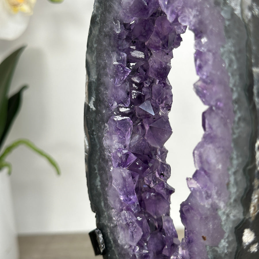 Large Stunning Amethyst Geode Slice, Crystal Portal - MWS1952