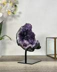 Amethyst Crystal Cluster on Stand – Stalactite Mineral Specimen for Collector Display - MWS2686