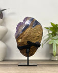 Natural Amethyst Stone with Agate Shell from Uruguay - MWS3346