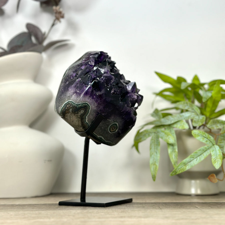 Top Grade Natural Amethyst Specimen on Metal Stand - MWS3160
