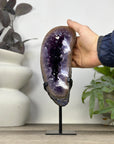 Natural Amethyst Geode with Metal Stand - MWS3321
