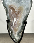 Natural Quartz Stone Slice on Metal Stand - MWS3003