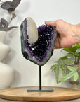 Natural Amethyst Cluster with Large Calcite Specimen - MWS3112