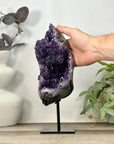Uruguayan Amethyst Geode - Metal Stand Included - MWS3236