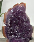Amethyst & Jasper Stone Leaf Carving with Metal Stand - MWS2808