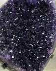 Top Grade Uruguayan Amethyst Geode, Metallic Stand Included - MWS2457