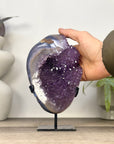 Natural Amethyst Stone with Agate Shell from Uruguay - MWS3346