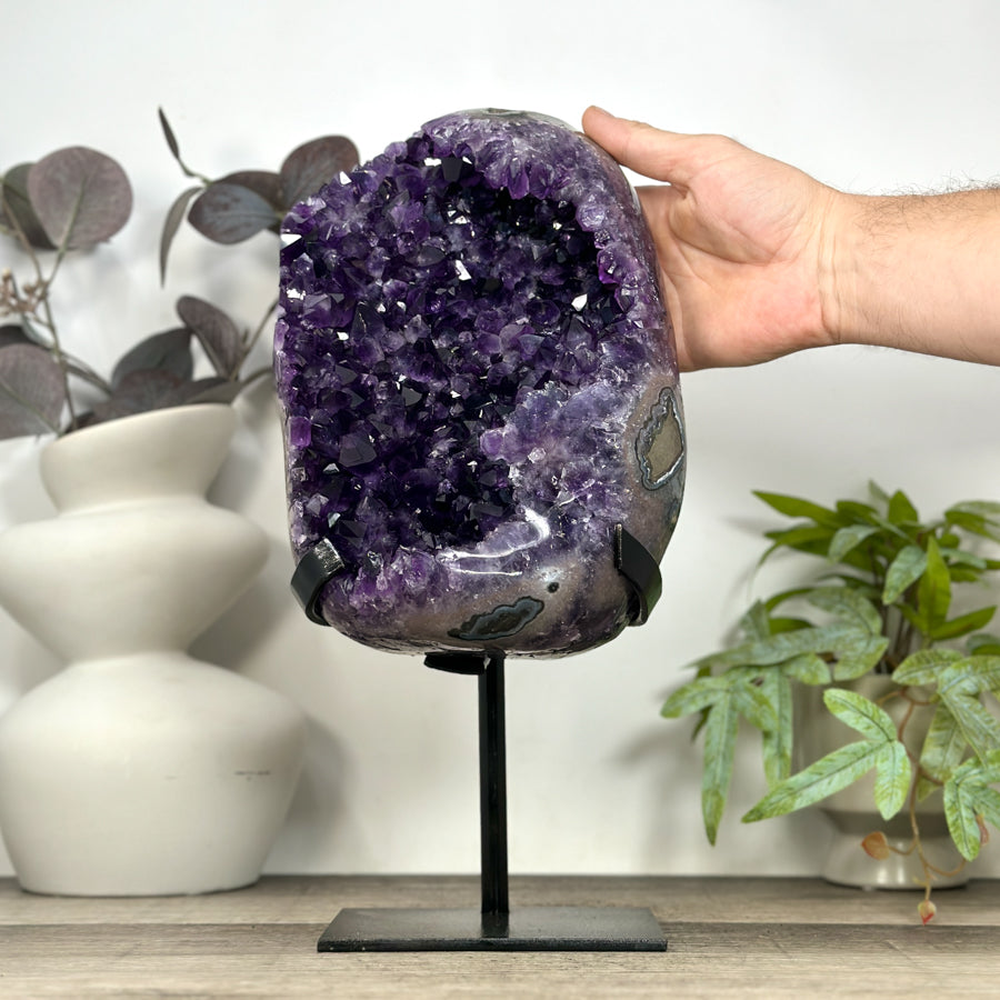 Top Grade Amethyst Specimen on Metal Stand - MWS3224