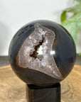 Quartz & Agate Sphere Geode with Crystal Cavity - SPH0216
