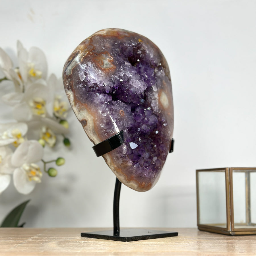 Large Natural Amethyst Cluster with Bautiful Jasper Matrix - MWS1994