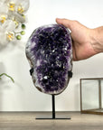 Natural Amethyst Cluster on Metal Stand - MWS3020
