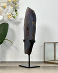 Agate Slice on Stand with Natural Amethyst Druzy Center - MWS2901