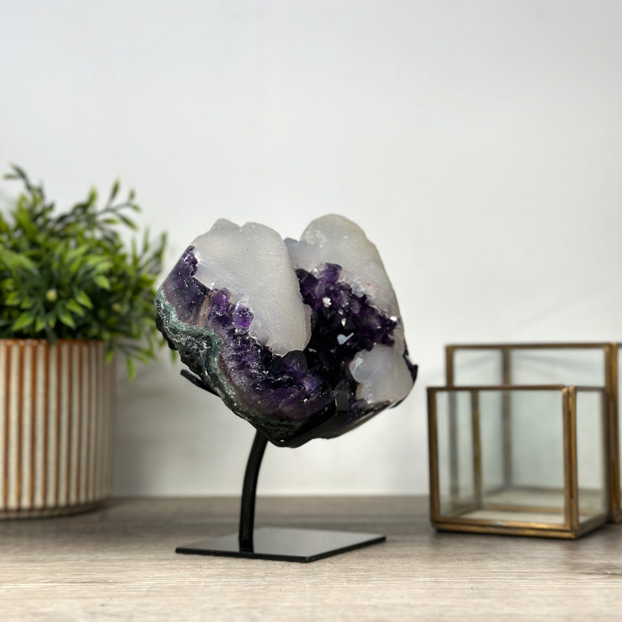 Stunning Natural Amethyst &amp; Calcite Crystal - MWS2167