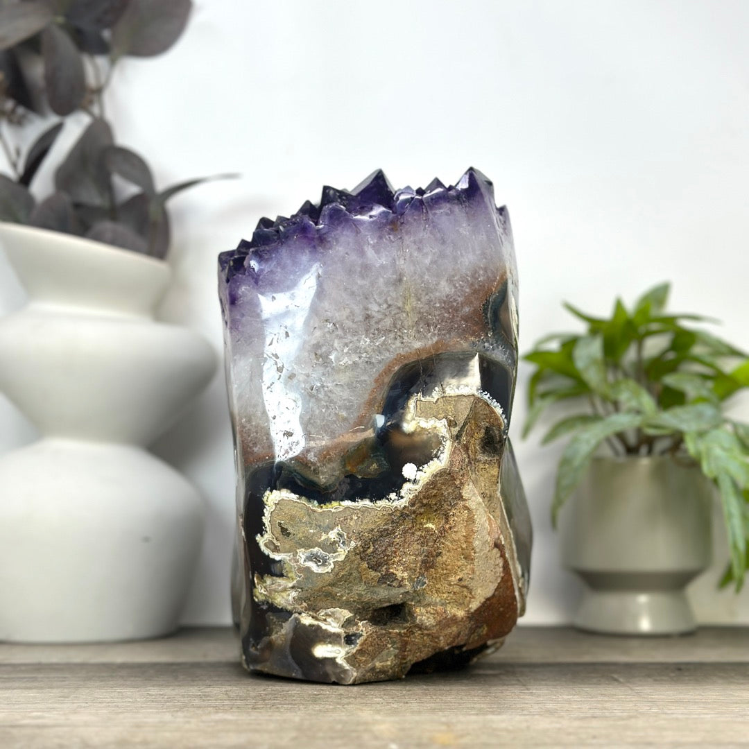 Uruguayan Amethyst &amp; Agate Polished Statement Piece - CBP1403