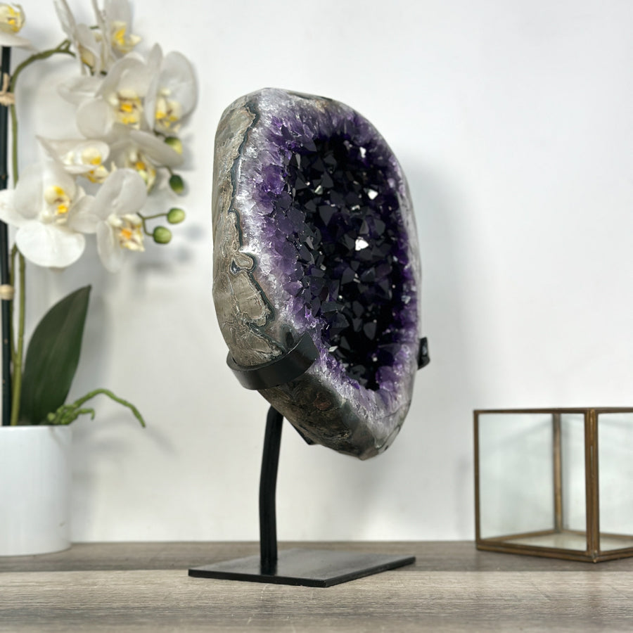 Huge Natural Amethyst Geode with Large Deep Purple Crystals - MWS2745
