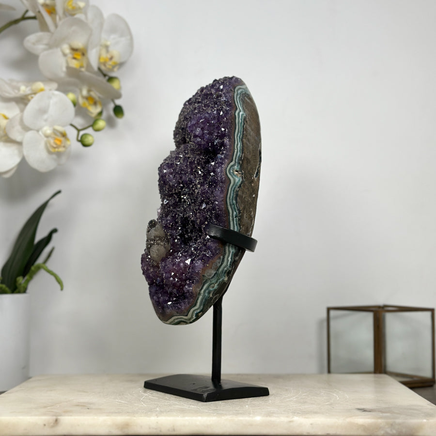 Stunning Amethyst Crystal with Unique Calcite Specimen - MWS1881