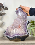 Large Sugar Amethyst & Agate Free Form Statement Piece from Uruguay - CBP1438