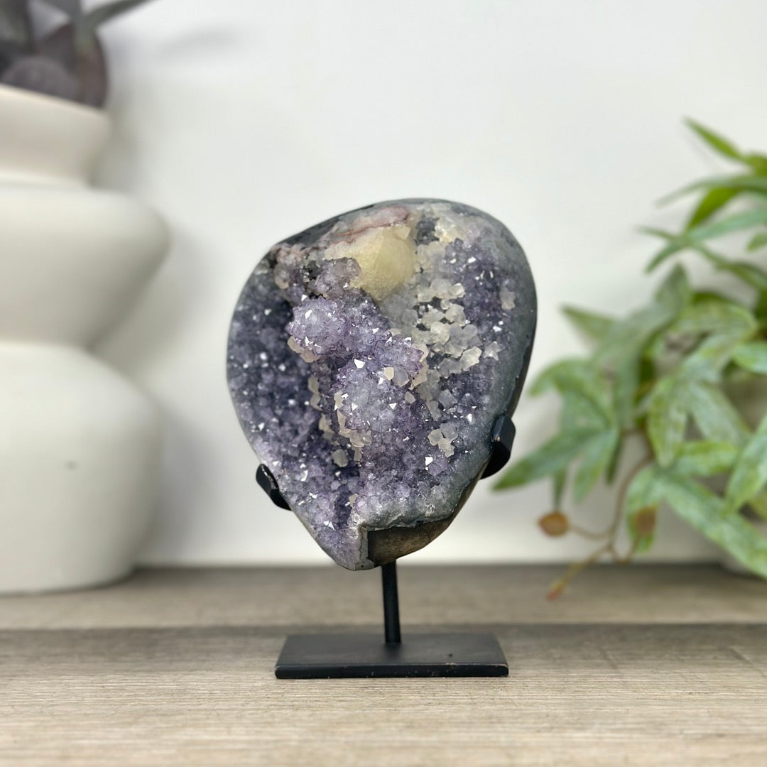 Uruguayan Amethyst Specimen with Calcite Formations - MWS3291
