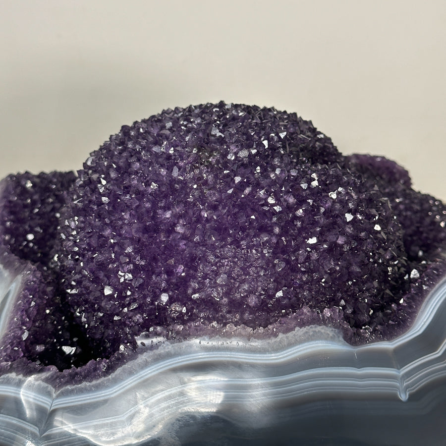 XXL Amethyst &amp; Blue Banded Agate Centerpiece - CBP1171