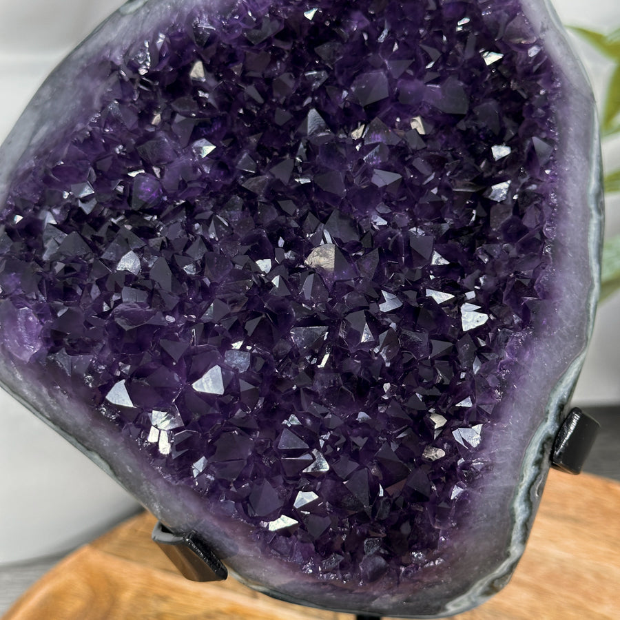 Top Grade Natural Amethyst Stone Statement Piece with Green Jasper Shell - MWS3062