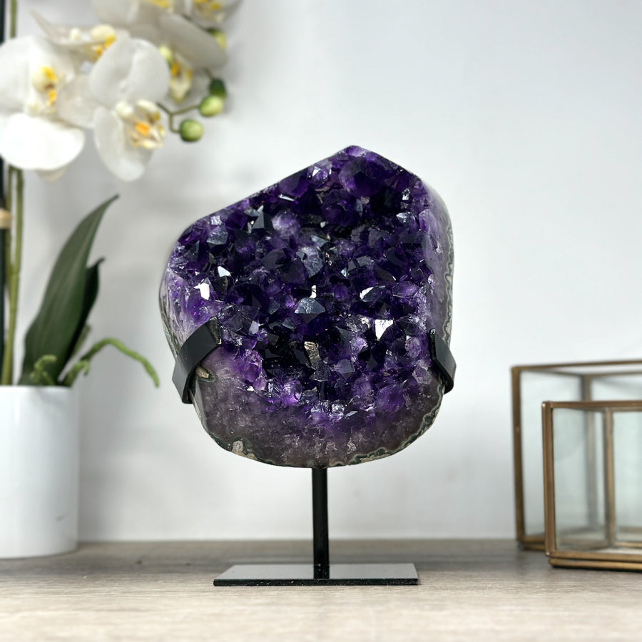 Deep Purple Natural Amethyst Crystal Cluster - MWS2180