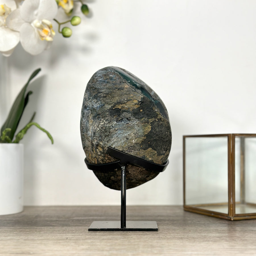 Top Quality Natural Amethyst Geode With Green Jasper Shell - MWS2521