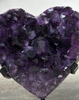 Amethyst Stone Heart with Large Deep Purple Crystals - HST0318