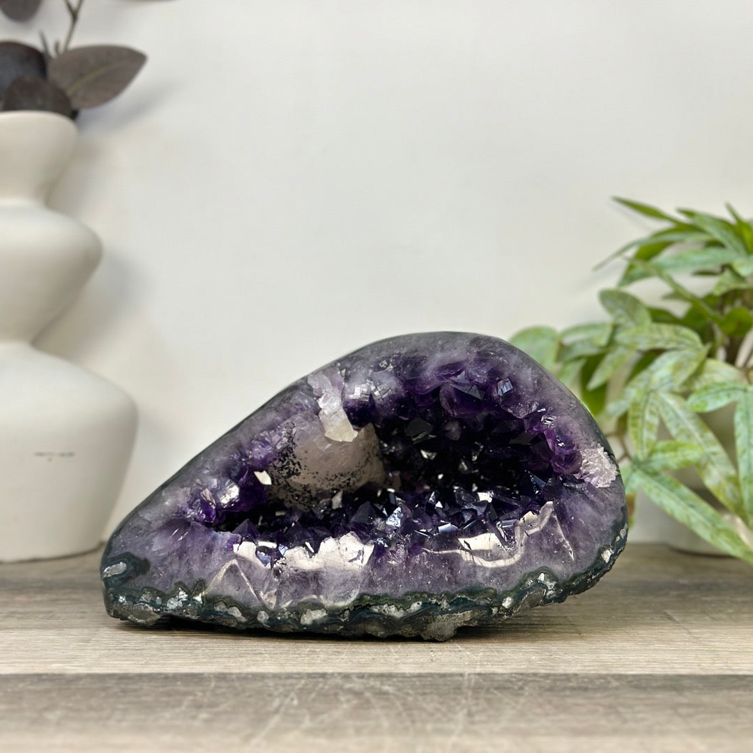 Top Quality Amethyst Geode with Calcite inclusion - STGE0070