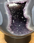 XXL Amethyst & Blue Banded Agate Sphere Geode - SPH0193