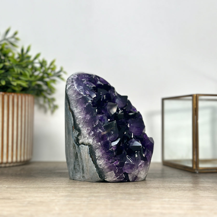 A+ Grade Natural Amethyst Cathedral, Deep Purple Crystals - CBP1172
