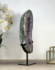 Large Amethyst, Quartz & Green Jasper Stone Slice Portal - MWS2249