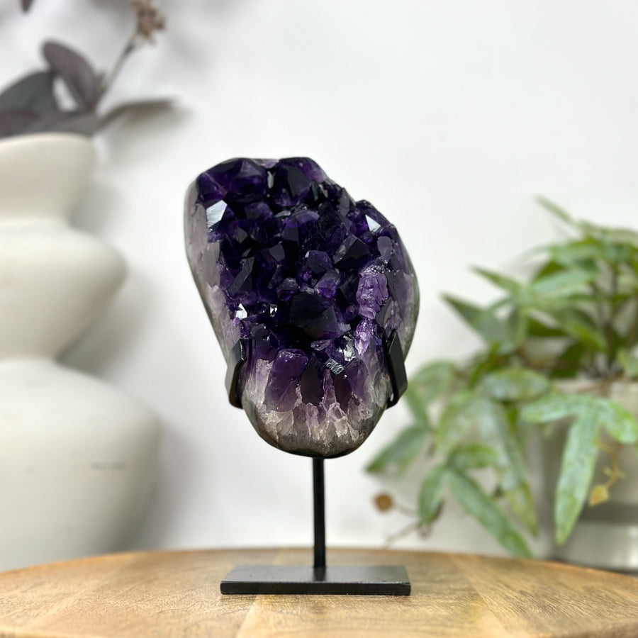 Top Quality Natural Amethyst Crystal Cluster on Stand - MWS3257
