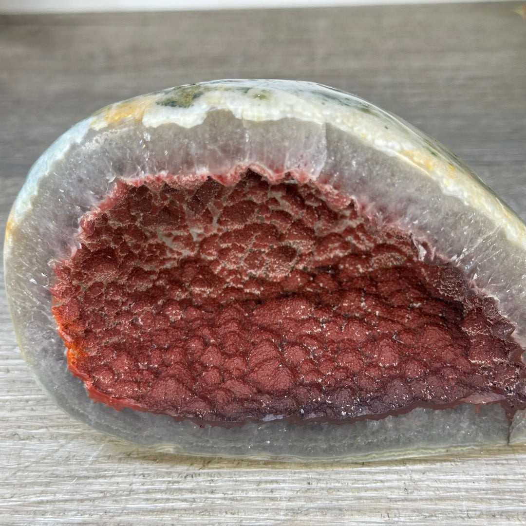 Unique Natural Red Quartz Geode from Uruguay - STGE0057