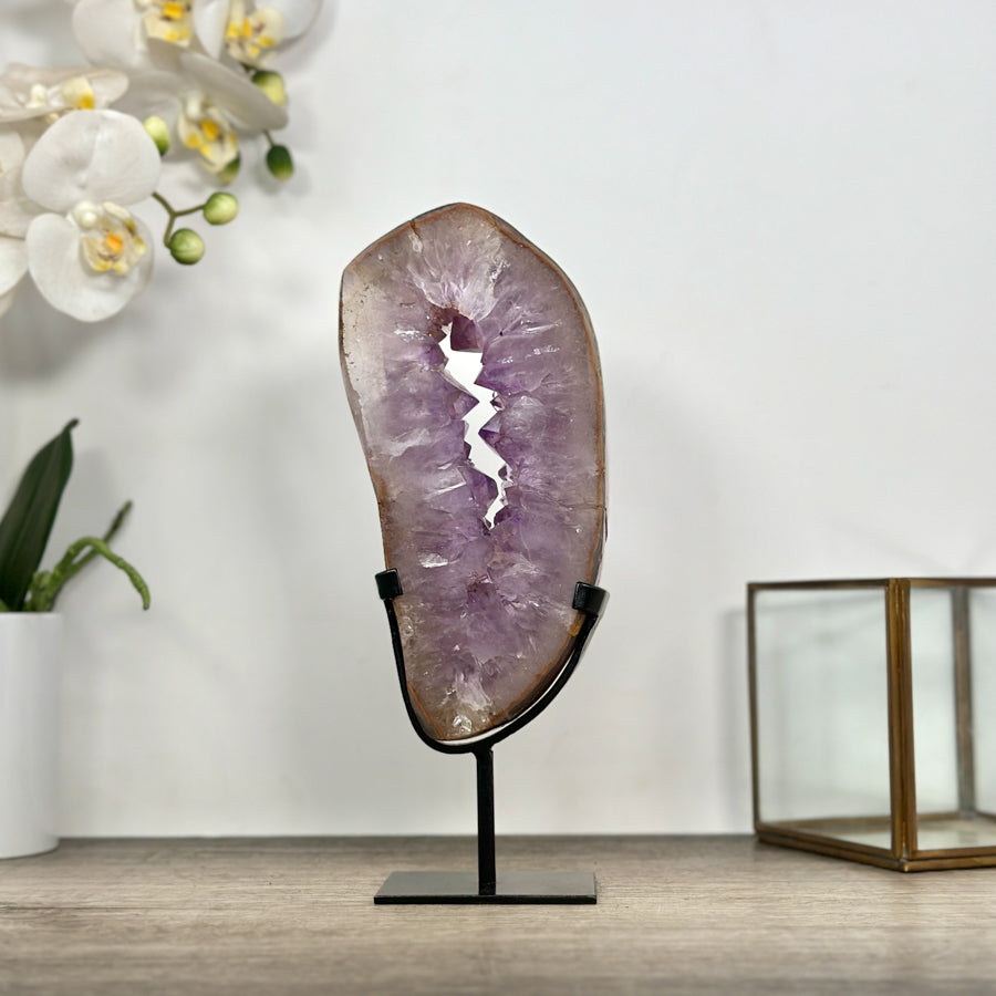 Natural Amethyst Stone Portal on Stand - MWS3013
